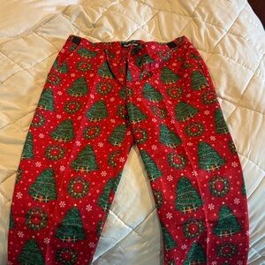 Festive Red Christmas Tree Pants